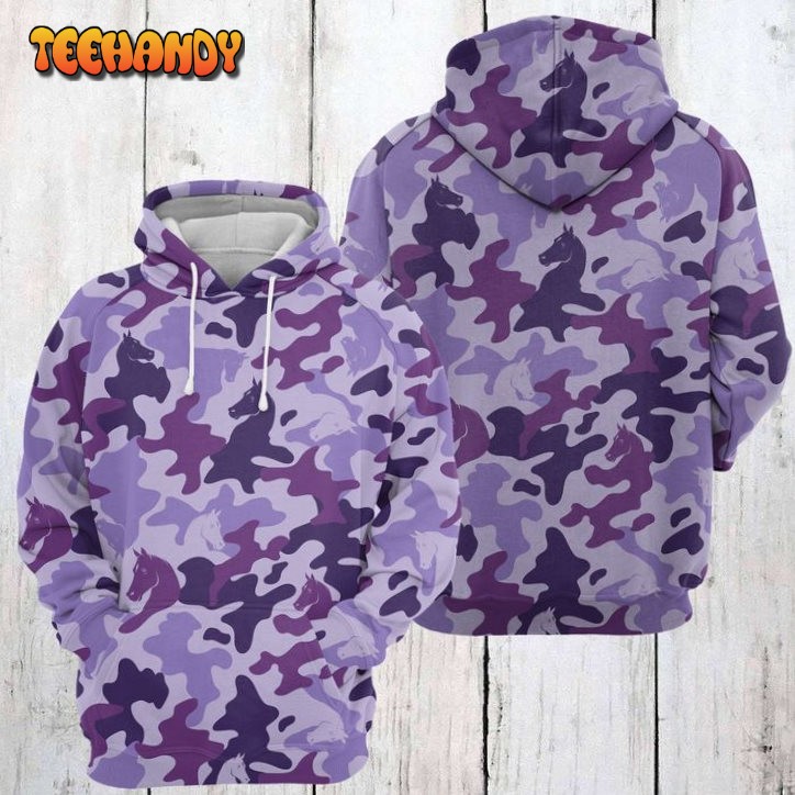 Horse Nermal Camo 3D Printed HoodieZipper Hoodie