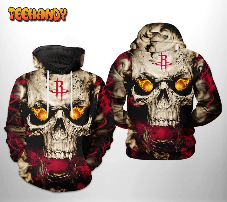 Houston Rockets NBA Skull 3D Printed HoodieZipper Hoodie