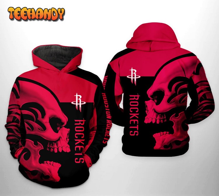 Houston Rockets NBA Skull Team 3D Printed HoodieZipper Hoodie