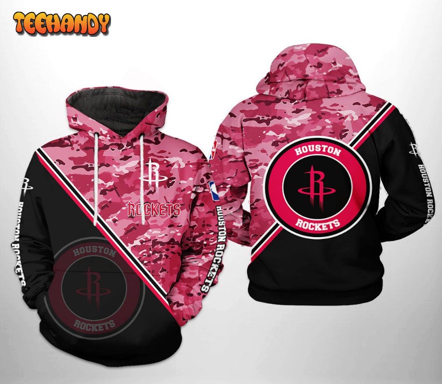 Houston Rockets NBA US Camo Team 3D Printed HoodieZipper Hoodie