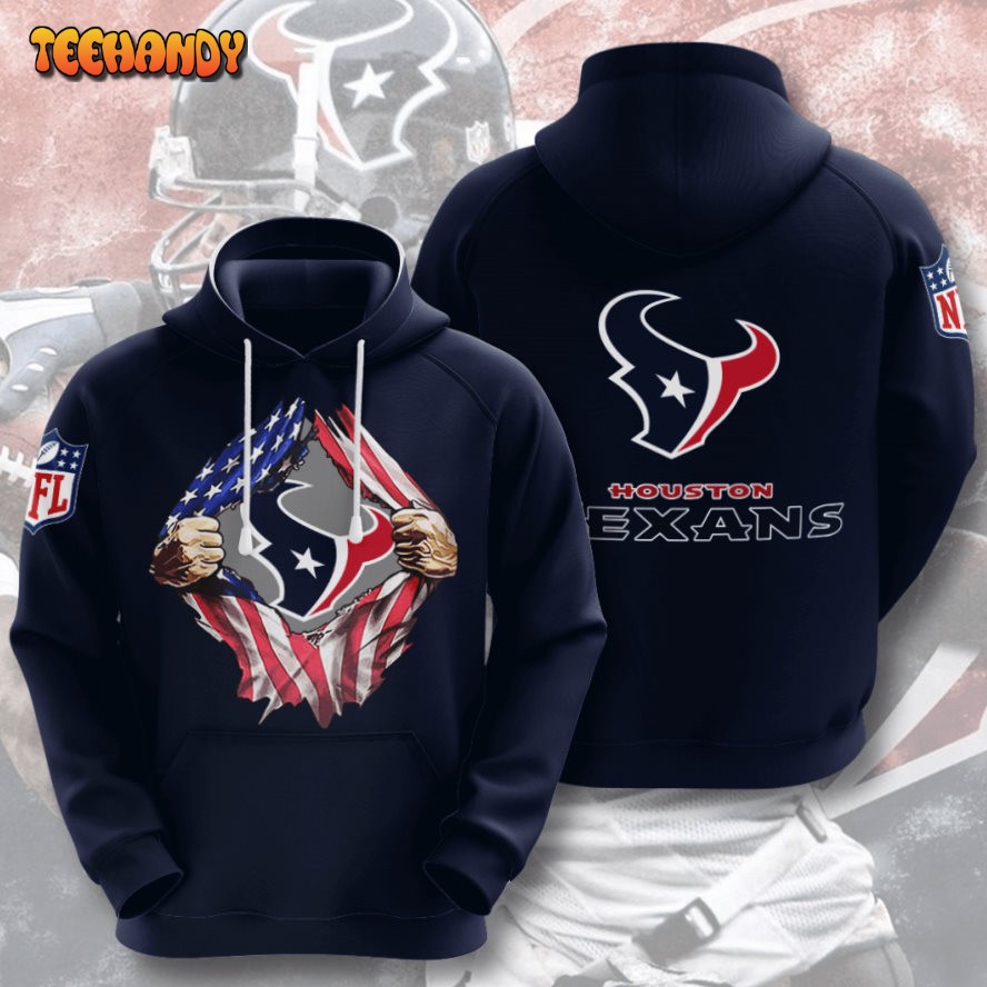 Houston Texans American Football 3D Printed HoodieZipper Hoodie