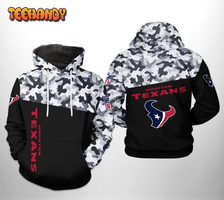 Houston Texans NFL Camo Veteran Team 3D Printed HoodieZipper Hoodie