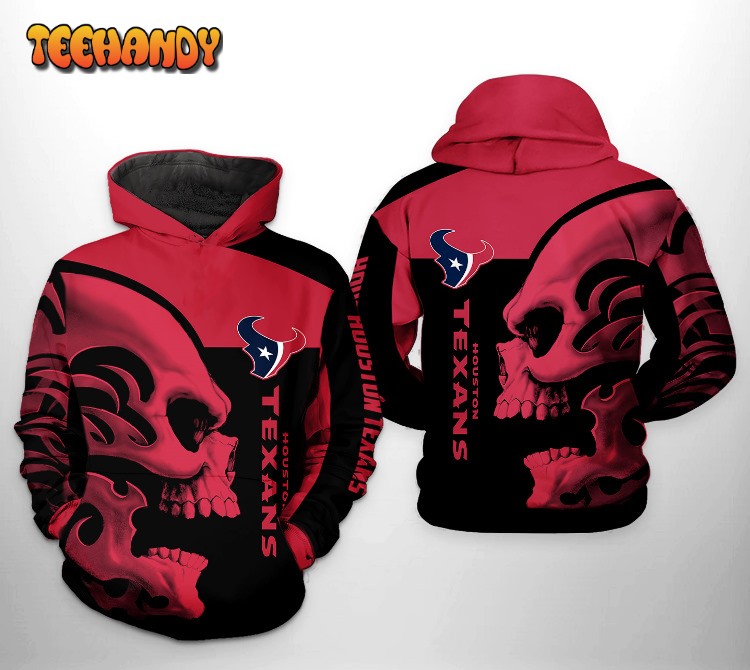 Houston Texans NFL Skull 3D Printed HoodieZipper Hoodie