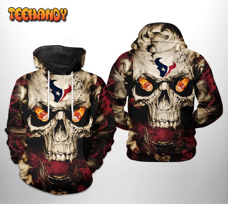 Houston Texans NFL Skull Team 3D Printed HoodieZipper Hoodie