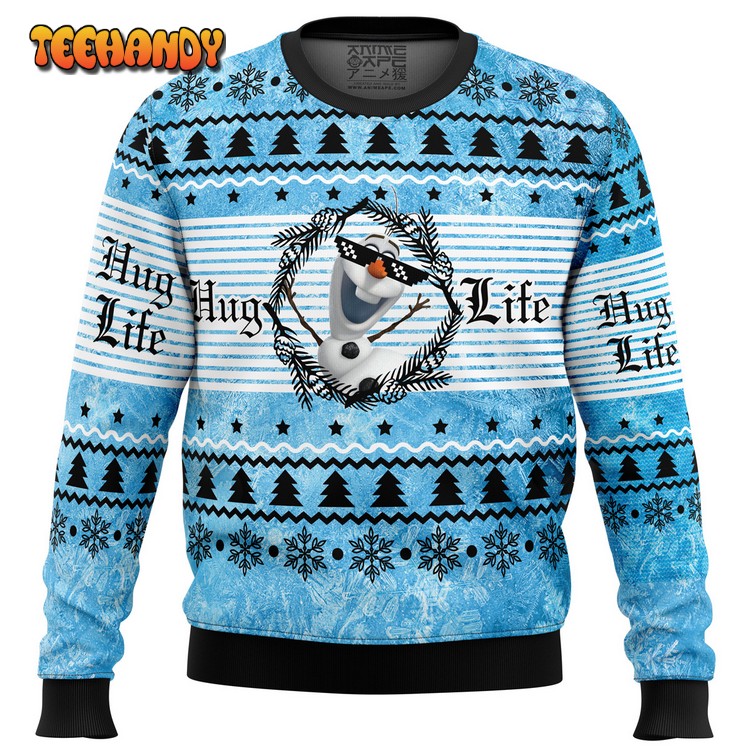 Hug Life Olaf Frozen Ugly Christmas Sweater