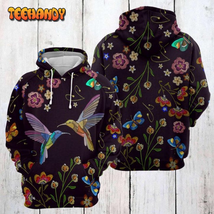 Hummingbird Garden 3D Printed HoodieZipper Hoodie