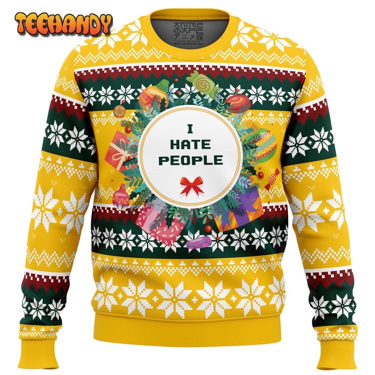 I Hate People Parody Ugly Christmas Sweater