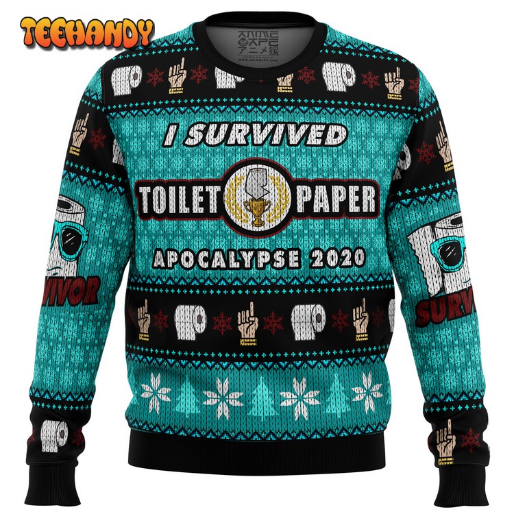 I Survived Toilet Paper Apocalypse 2020 Ugly Christmas Sweater