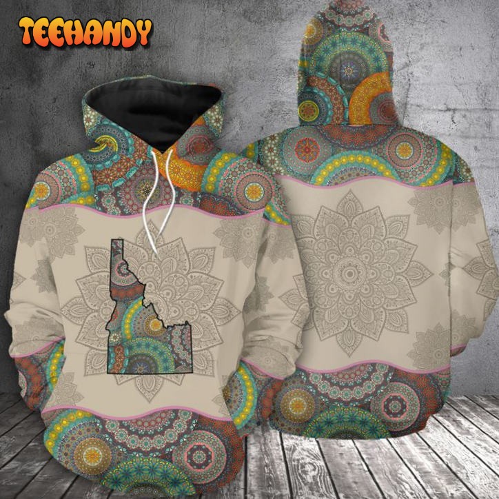 Idaho State Mandala 3D Printed HoodieZipper Hoodie