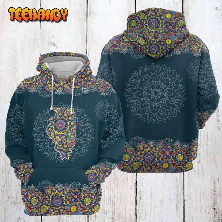 Illinois Mandala 3D Printed HoodieZipper Hoodie