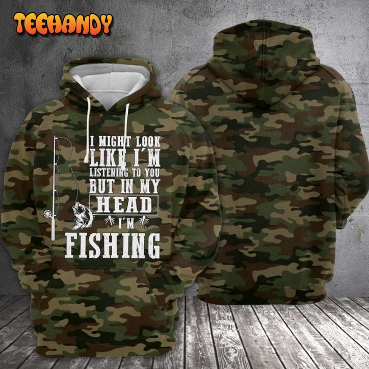 Im Fishing Camo 3D Printed HoodieZipper Hoodie