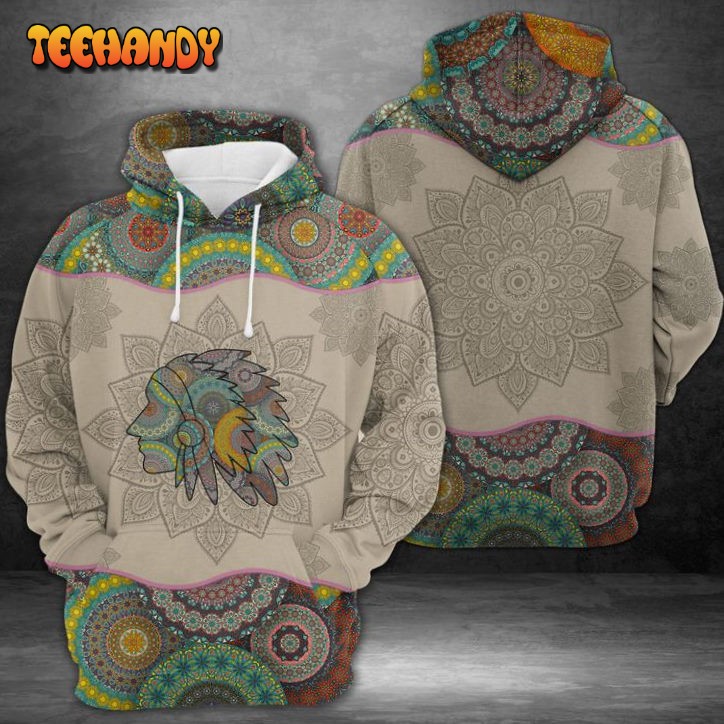 Indian American Mandala 3D Printed HoodieZipper Hoodie