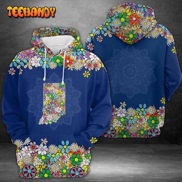 Indiana Flower 3D Printed HoodieZipper Hoodie