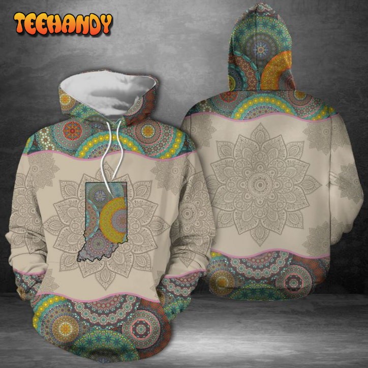 Indiana Mandala 3D Printed HoodieZipper Hoodie