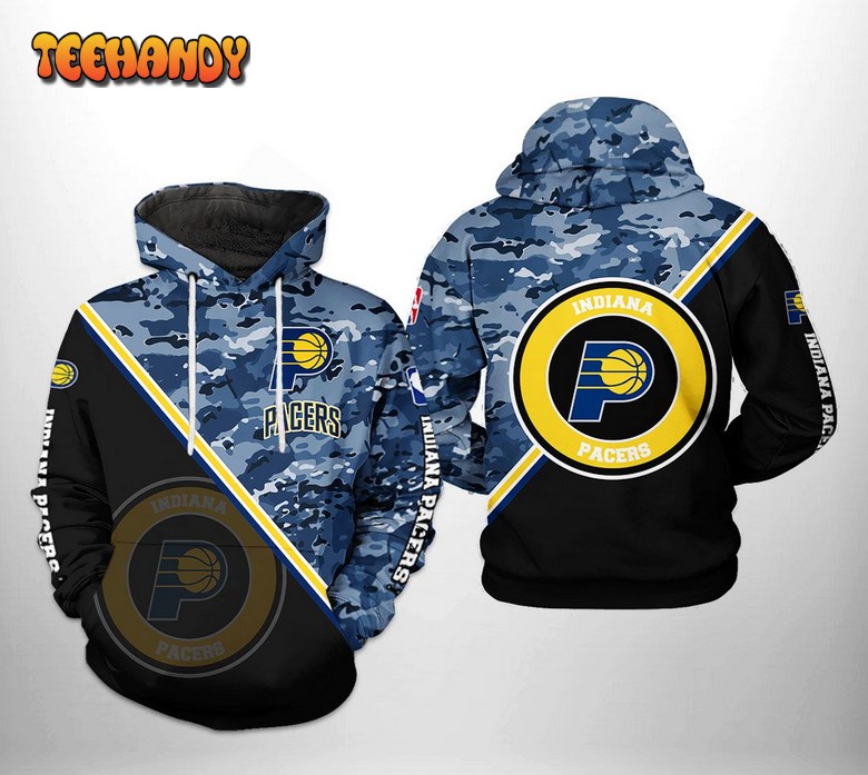 Indiana Pacers NBA US Camo Team 3D Printed Hoodie Zipper Hoodie