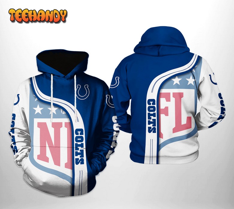 Indianapolis Colts NFL Team 3D Printed Hoodie Zipper Hoodie