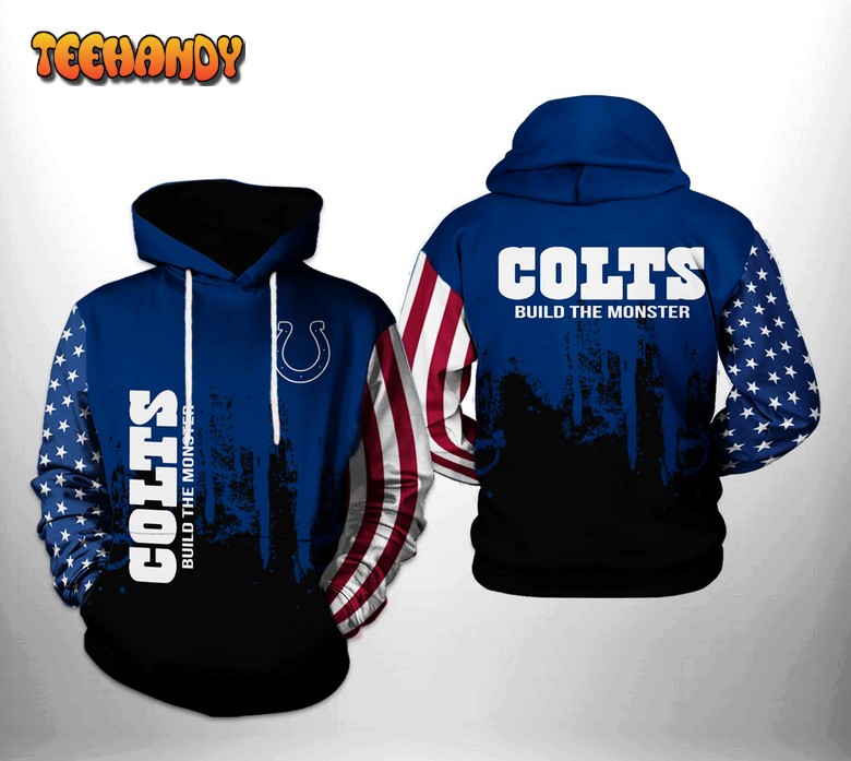 Indianapolis Colts NFL Team US 3D Printed Hoodie Zipper Hoodie