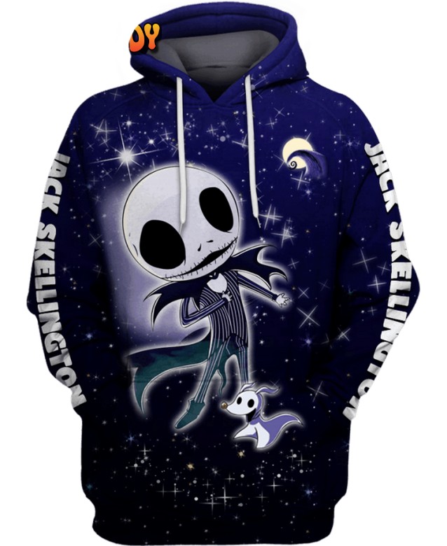 Jack Skellington 3D Printed Hoodie Zipper Hoodie