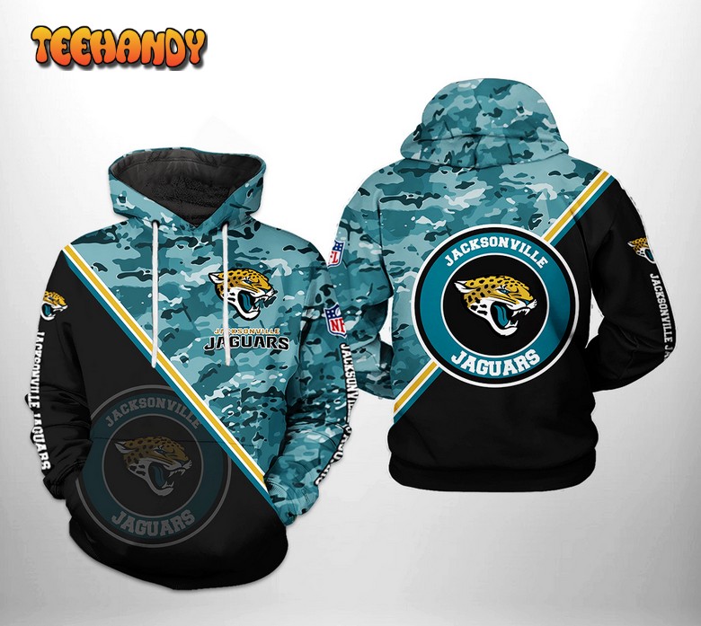 Jacksonville Jaguars NFL Camo Team 3D Printed Hoodie Zipper Hoodie