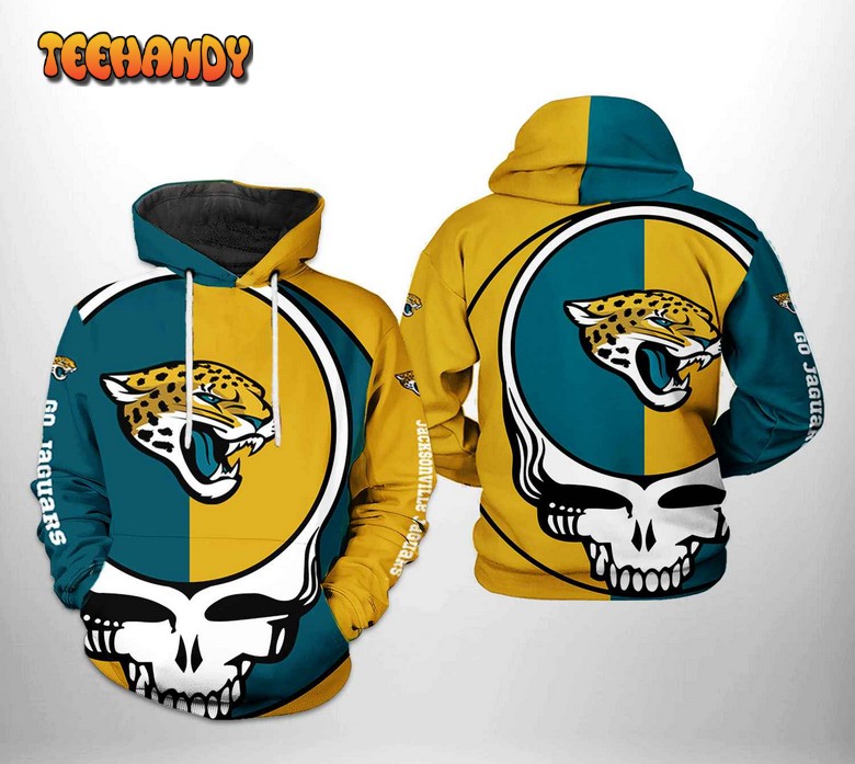 Jacksonville Jaguars NFL Grateful Dead 3D Printed Hoodie Zipper Hoodie