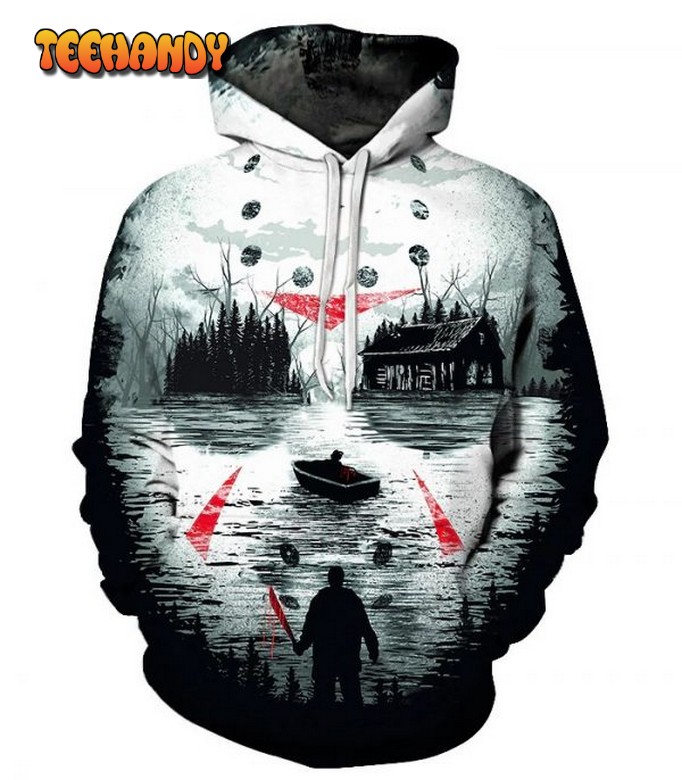 Jason Voorhees Friday the 13th Crystal Lake Art 3D Printed Hoodie