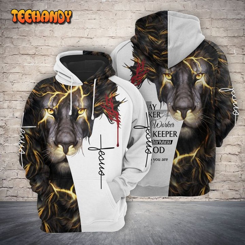 Jesus Way Maker Lion 3D Printed Hoodie