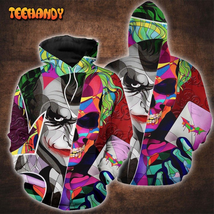 Joker Color Mesmerize Art 3D Printed Hoodie Zipper Hoodie