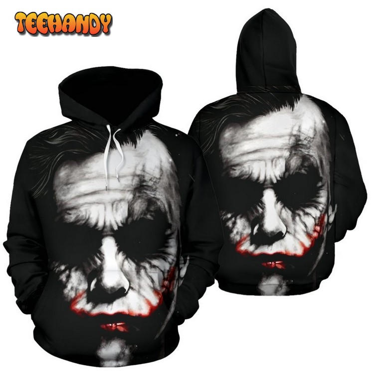 Joker Heath Ledger The Dark Knight 3D Printed Hoodie