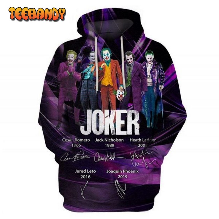 Joker Legends Character Signature 3D Printed Hoodie