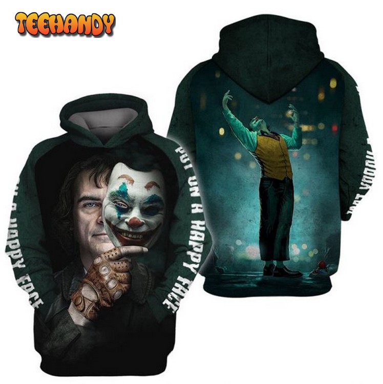 Joker Put On A Happy Face Legend 3D Printed Hoodie