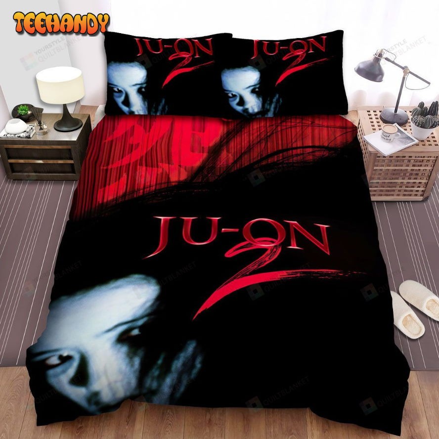 Ju-On The Grudge (2002) Red And Black Movie Poster Comforter Bedding Sets