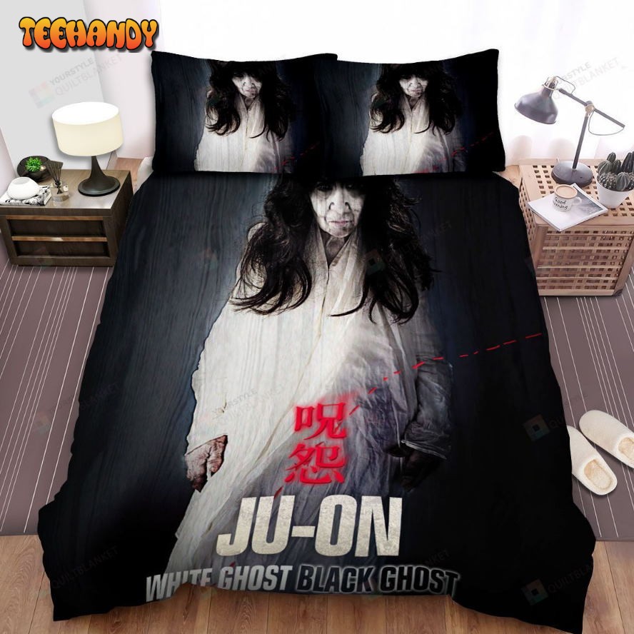 Ju-On The Grudge (2002) White Ghost Black Ghost Movie Poster Bedding Sets