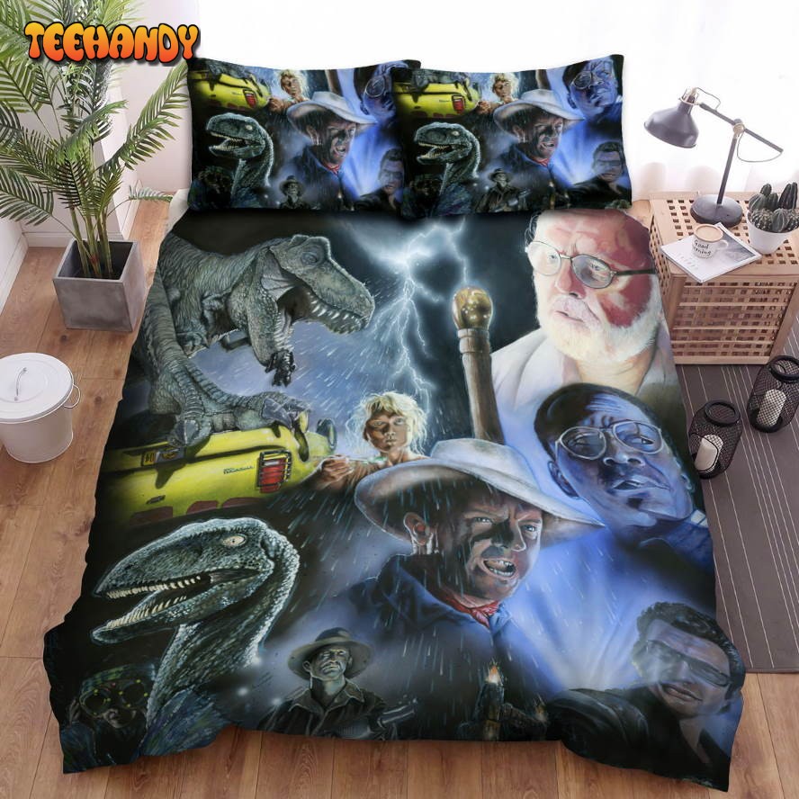 Jurassic Park Movie Digital Art Ii Spread Comforter Duvet Cover Bedding Sets