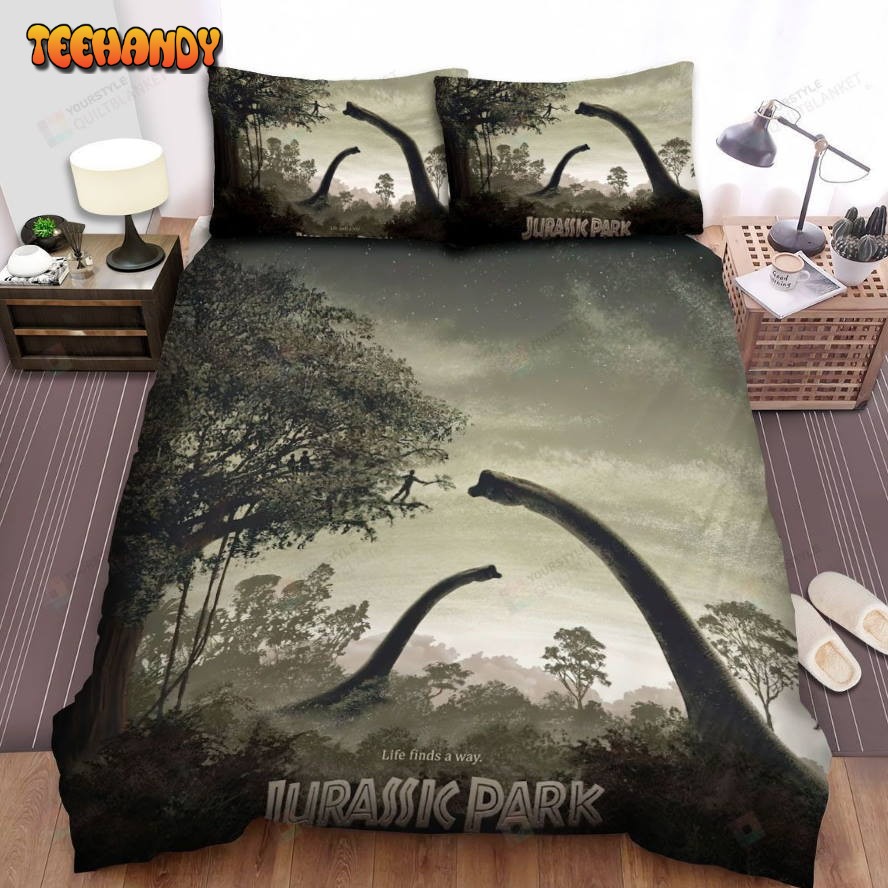 Jurassic Park Movie Meteor Photo Spread Comforter Bedding Sets