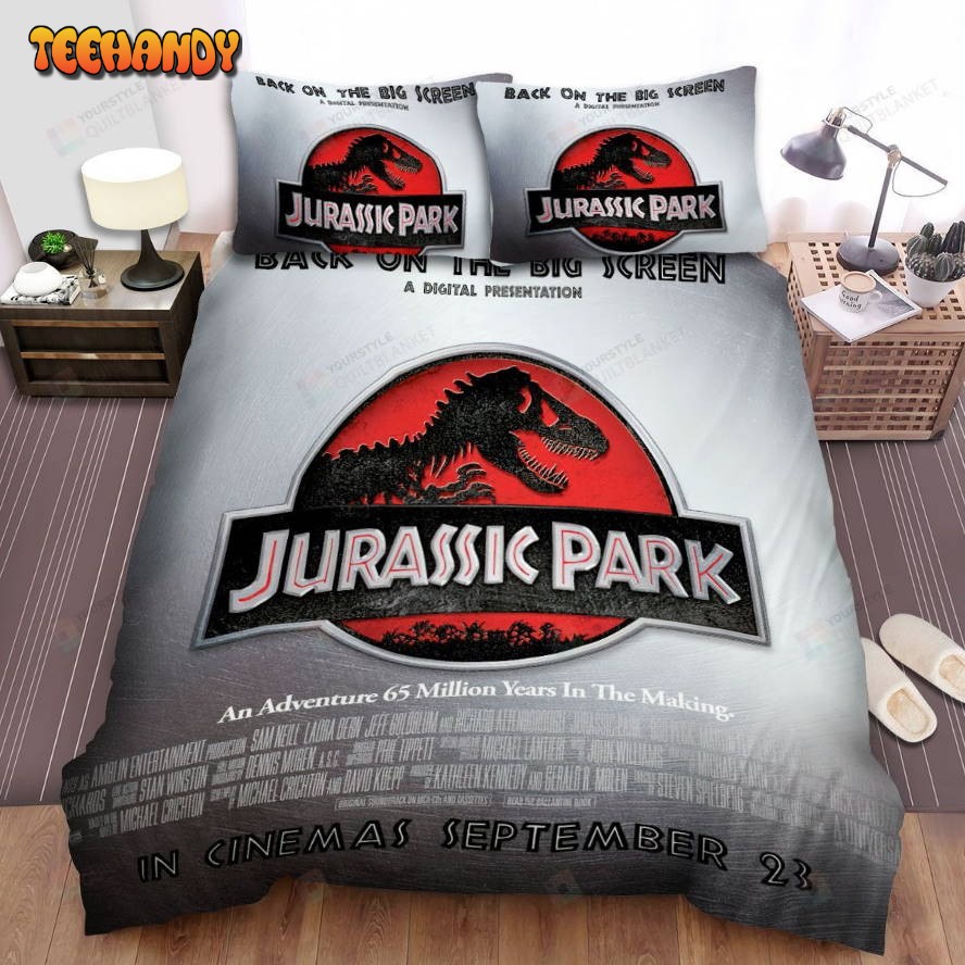 Jurassic Park Movie Poster Ii Spread Comforter Duvet Cover Bedding Sets