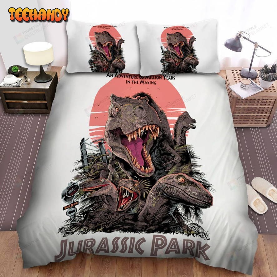 Jurassic Park Movie Poster Iv Spread Comforter Duvet Cover Bedding Sets