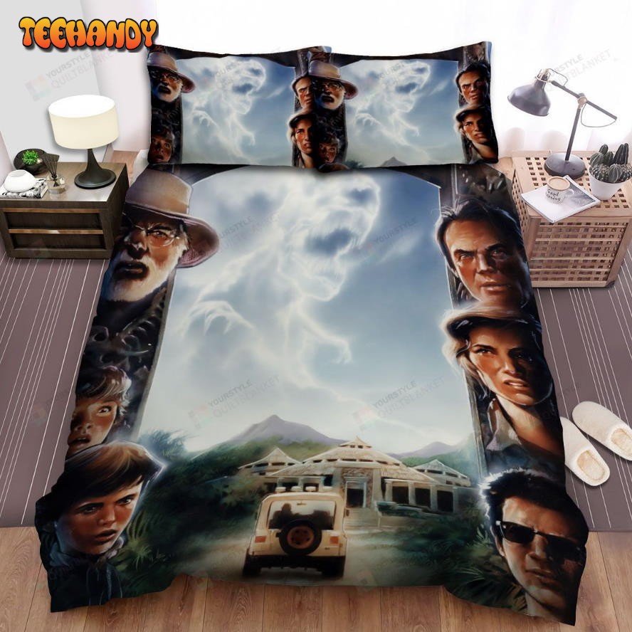 Jurassic Park Movie Poster Vii Spread Comforter Duvet Cover Bedding Sets