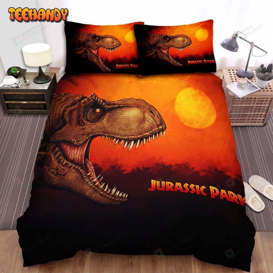 Jurassic Park Movie Sunset Background Photo Comforter Bedding Sets