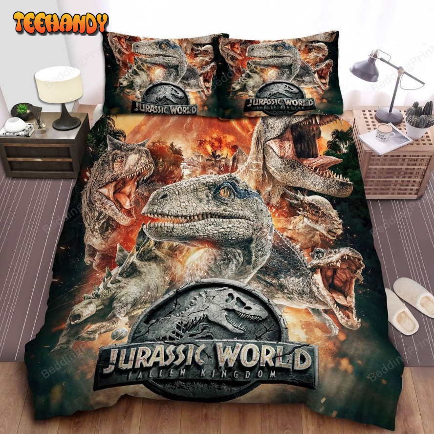 Jurassic World The Fallen Kingdom Bed Sheets Duvet Cover Bedding Sets