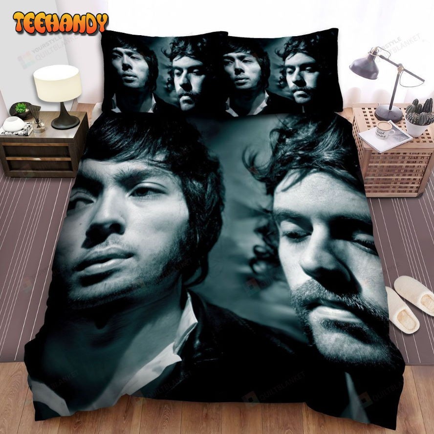 Justice Band Face Portrait Spread Comforter Duvet Cover Bedding Sets