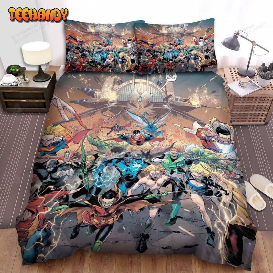 Justice League All Characters Bed Sheets Spread Duvet Cover Bedding Sets