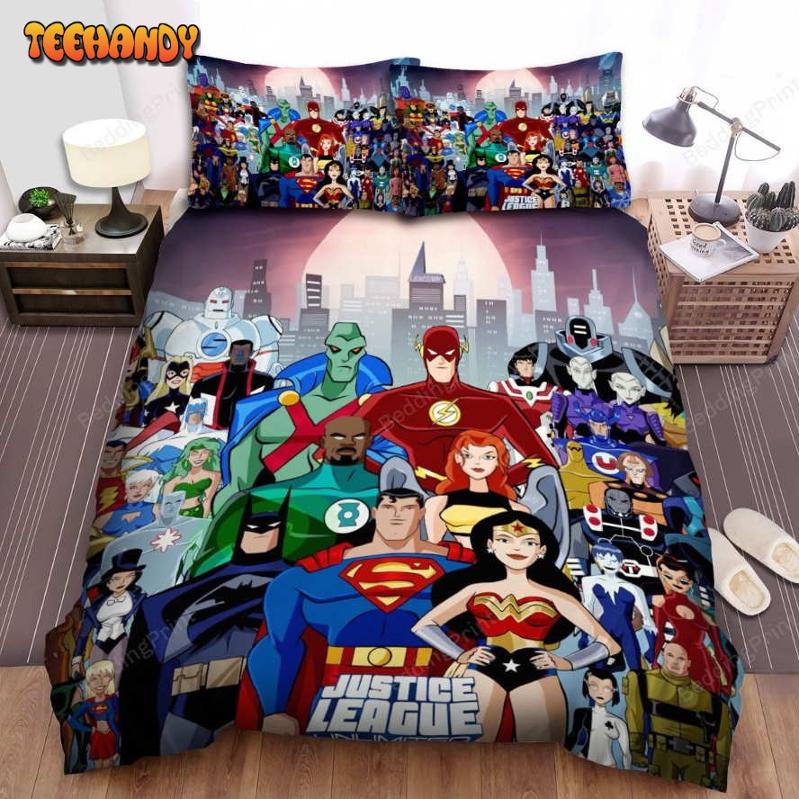 Justice League All Heroes Bed Sheets Spread Duvet Cover Bedding Sets