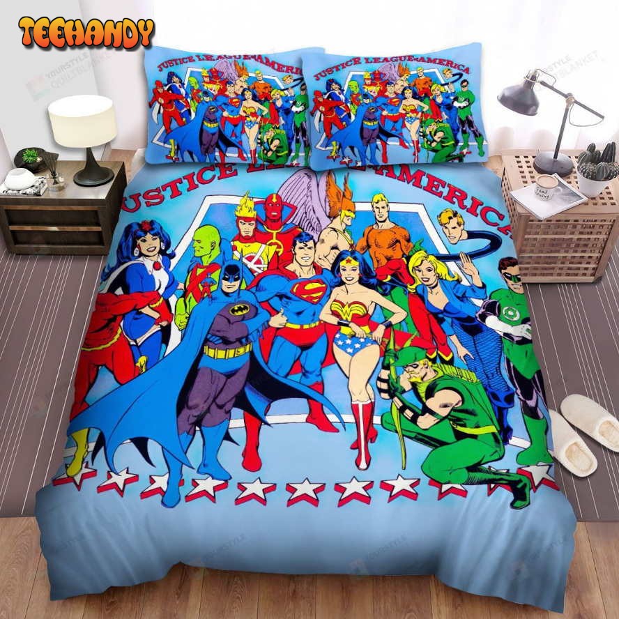 Justice League Of America Poster Bed Sheets Spread Duvet Cover Bedding Sets