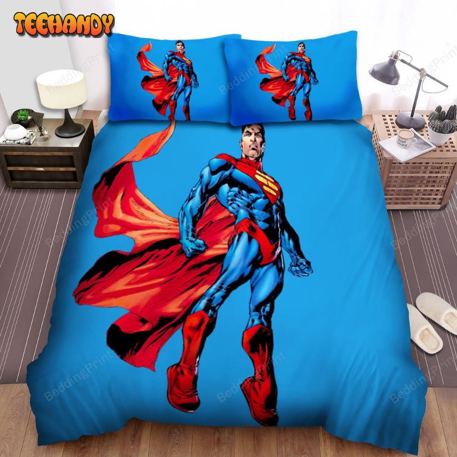 Justice League Superman Bed Sheets Spread Duvet Cover Bedding Sets