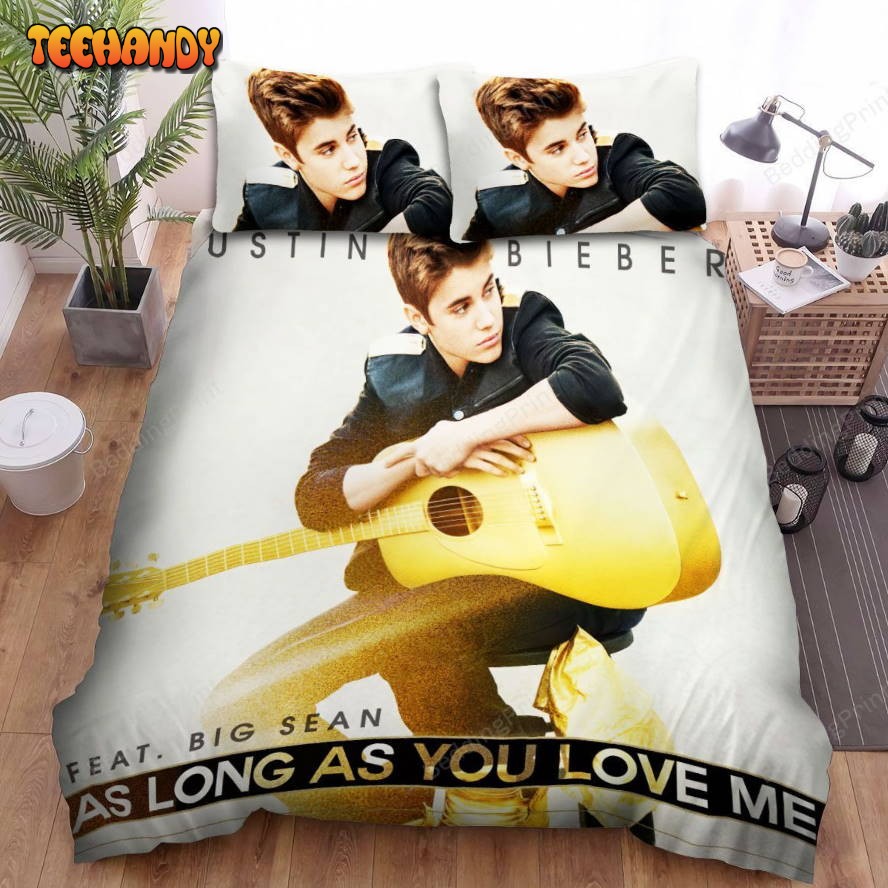 Justin Bieber As Long As You Love Me Single Art Cover Spread Bedding Sets