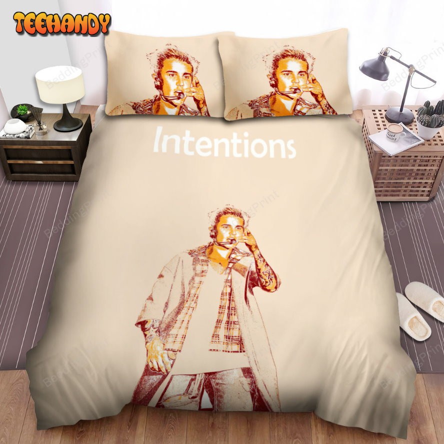 Justin Bieber Intentions Single Art Cover Bed Sheets Spread Bedding Sets