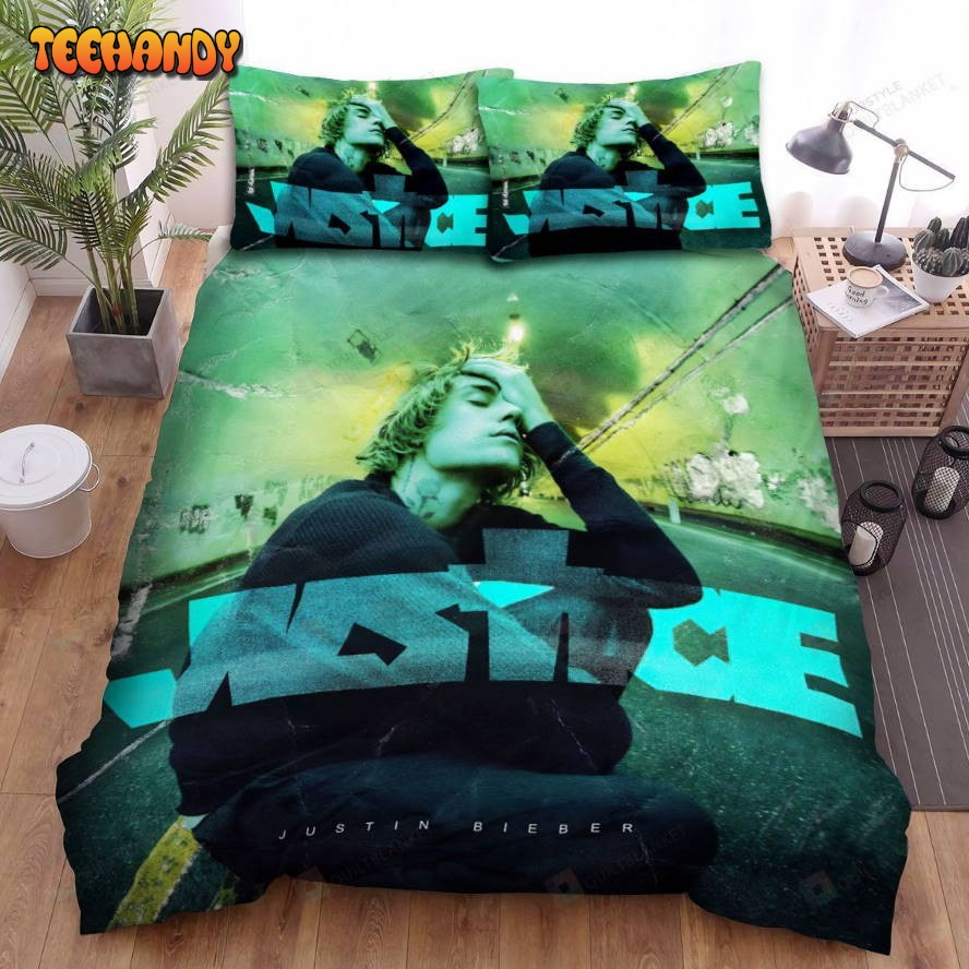 Justin Bieber Justice Album Art Cover Bed Sheets Spread Duvet Cover Bedding Sets