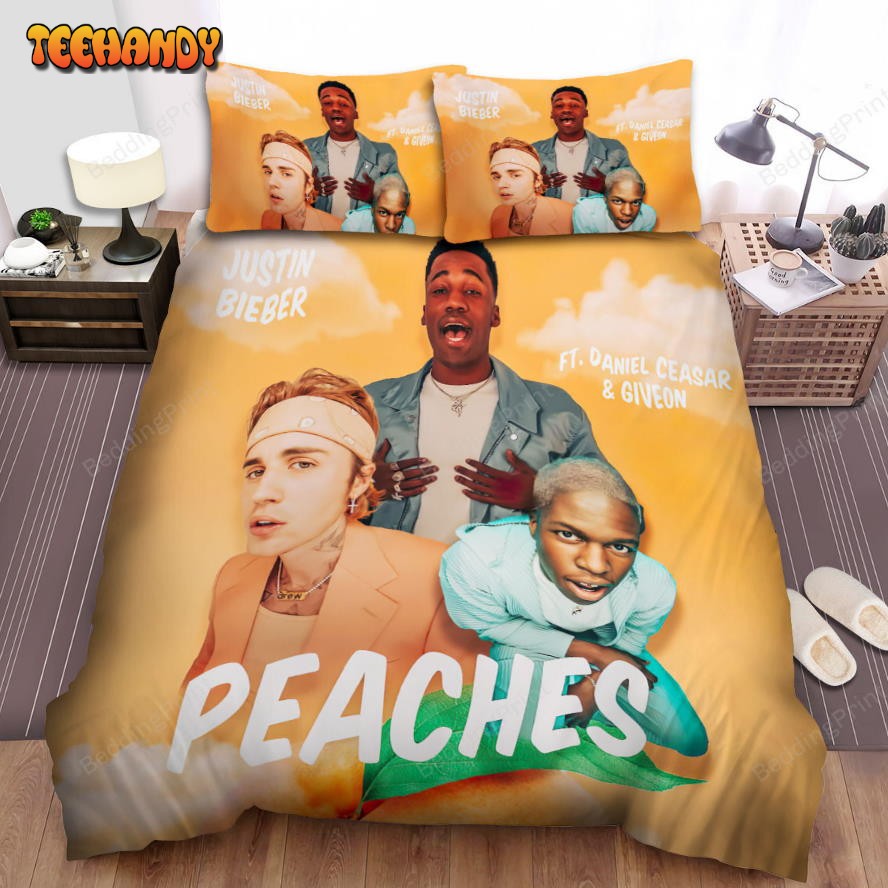 Justin Bieber Peaches Single Promotion Art Spread Duvet Cover Bedding Sets