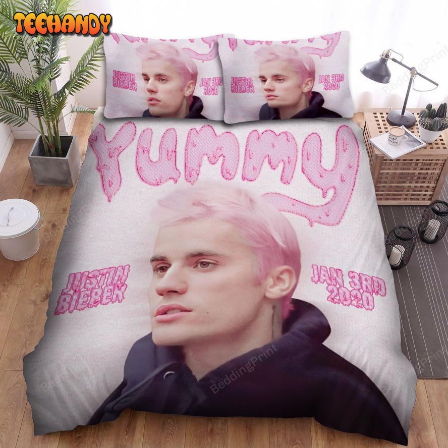 Justin Bieber Yummy Single Promotion Art Spread Duvet Cover Bedding Sets