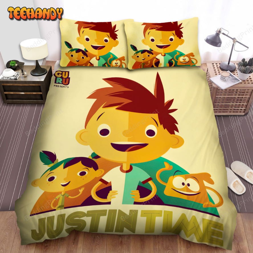 Justin Time Main Characters Art Poster Spread Duvet Cover Bedding Sets